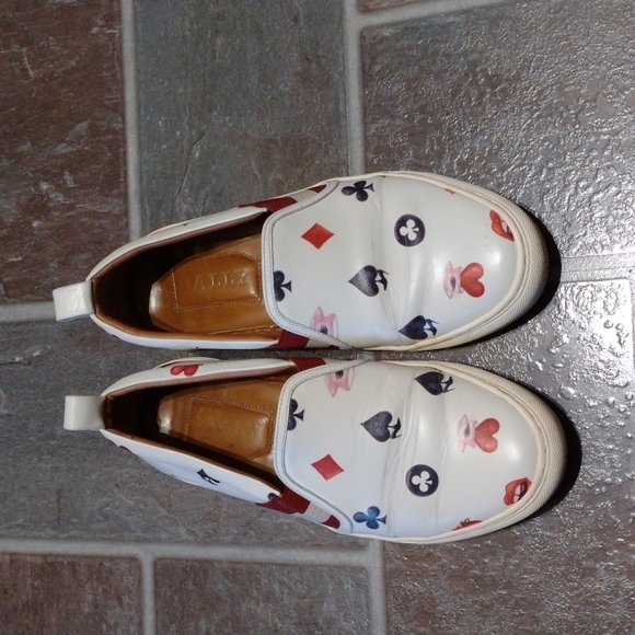Bally Shoes - Bally white poker sneakers loafer slip on size 6.5